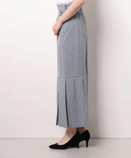 archives（アルシーヴ）の「【setupにも】チェックタック切替スカート（スカート・レディース・ベージュ/ネイビー/グリーン・MEDIUM）」の4枚目の写真