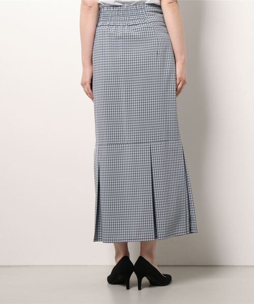 archives（アルシーヴ）の「【setupにも】チェックタック切替スカート（スカート・レディース・ベージュ/ネイビー/グリーン・MEDIUM）」の5枚目の写真