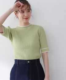 N.（N. Natural Beauty Basic） | ◆バイカラーラインリブニット(ニット/セーター)