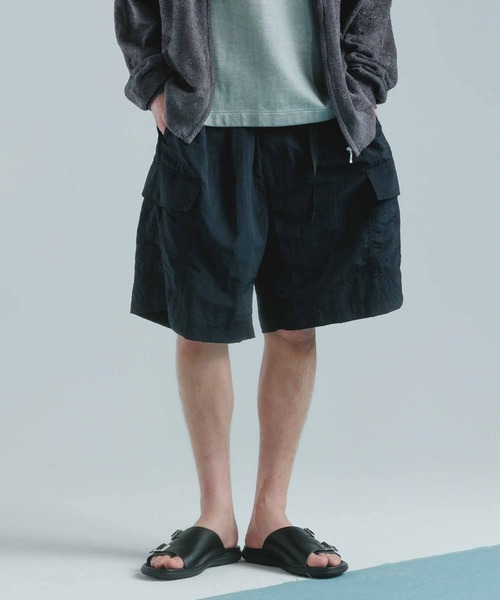 アダムエロペ　ADAM ET ROPE'　ナイロンパンツ　ネイビー ADAM ET ROPE'｜アダムエロペのパンツ（ブルー・ネイビー/青色系