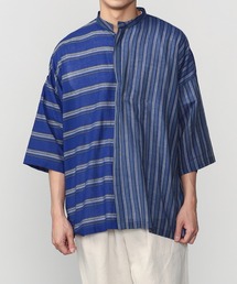 mii（ミー）の「mii | スタンドカラーカフタンシャツ STRIPE MEN（シャツ/ブラウス・メンズ）」