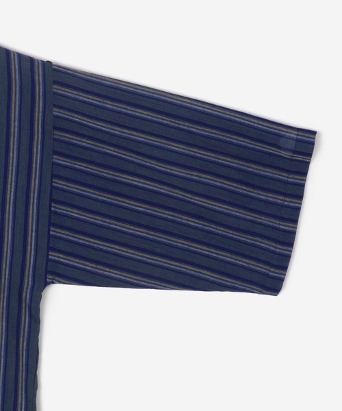 mii（ミー）の「mii | スタンドカラーカフタンシャツ STRIPE MEN