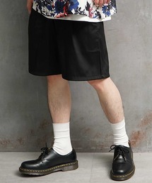 【JOKER】ワイド ワークショーツ シェフショーツ イージーパンツ タック チノパン 総柄 春服 ショートパンツ