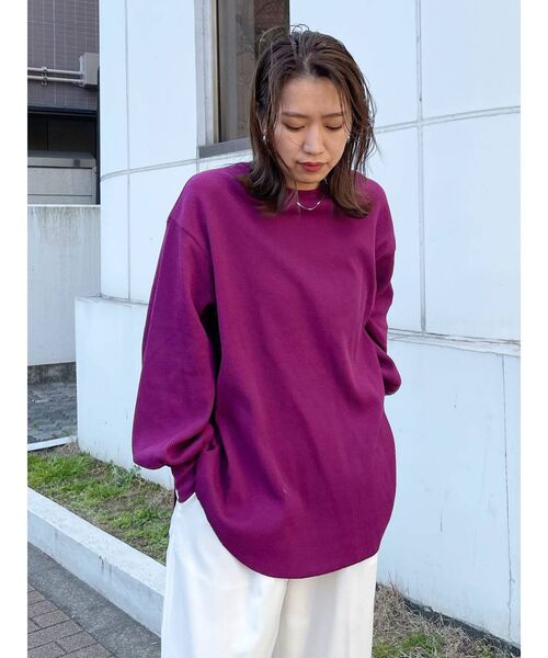 WEB限定】スリーブボリュームワッフルロングスリーブTee（T