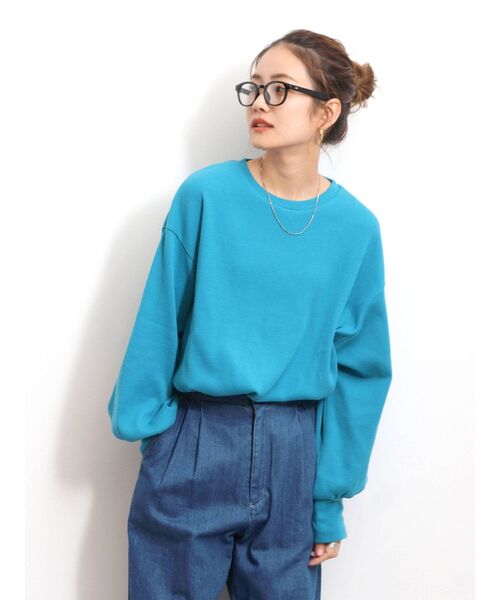 WEB限定】スリーブボリュームワッフルロングスリーブTee（T
