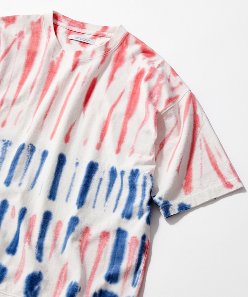JOURNAL STANDARD（ジャーナルスタンダード）の「ムラゾメタイダイ クルーネック ワイド Tシャツ（Tシャツ/カットソー・メンズ・グリーン系その他/レッド系その他/ブルー/イエロー系その他・LARGE/MEDIUM）」の6枚目の写真