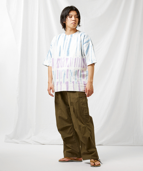 JOURNAL STANDARD（ジャーナルスタンダード）の「ムラゾメタイダイ クルーネック ワイド Tシャツ（Tシャツ/カットソー・メンズ・グリーン系その他/レッド系その他/ブルー/イエロー系その他・LARGE/MEDIUM）」の12枚目の写真