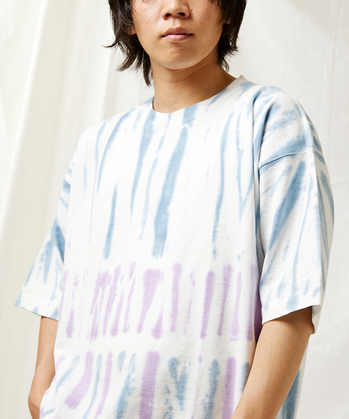 JOURNAL STANDARD（ジャーナルスタンダード）の「ムラゾメタイダイ クルーネック ワイド Tシャツ（Tシャツ/カットソー・メンズ・グリーン系その他/レッド系その他/ブルー/イエロー系その他・LARGE/MEDIUM）」の15枚目の写真