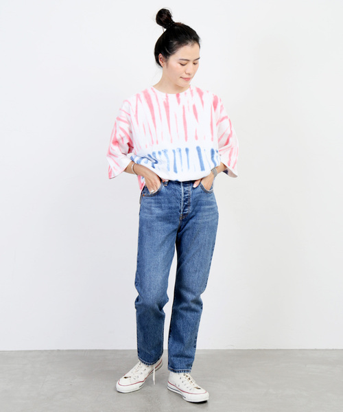 JOURNAL STANDARD（ジャーナルスタンダード）の「ムラゾメタイダイ クルーネック ワイド Tシャツ（Tシャツ/カットソー・メンズ・グリーン系その他/レッド系その他/ブルー/イエロー系その他・LARGE/MEDIUM）」の18枚目の写真