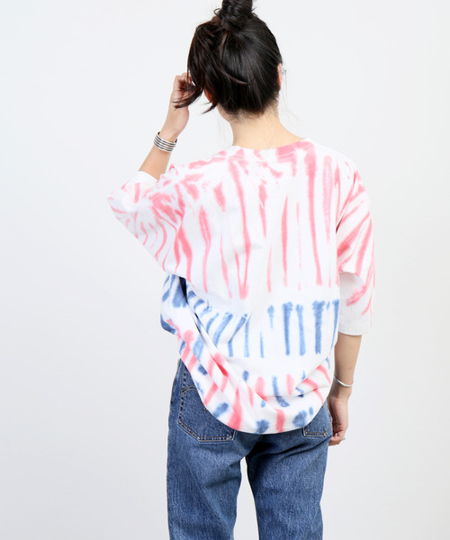 JOURNAL STANDARD（ジャーナルスタンダード）の「ムラゾメタイダイ クルーネック ワイド Tシャツ（Tシャツ/カットソー・メンズ・グリーン系その他/レッド系その他/ブルー/イエロー系その他・LARGE/MEDIUM）」の20枚目の写真