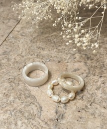 apres jour clair | 【apres jour clair×ARIAZ】シンプルパールリングセット【ZOZOTOWN限定アイテム】(リング)