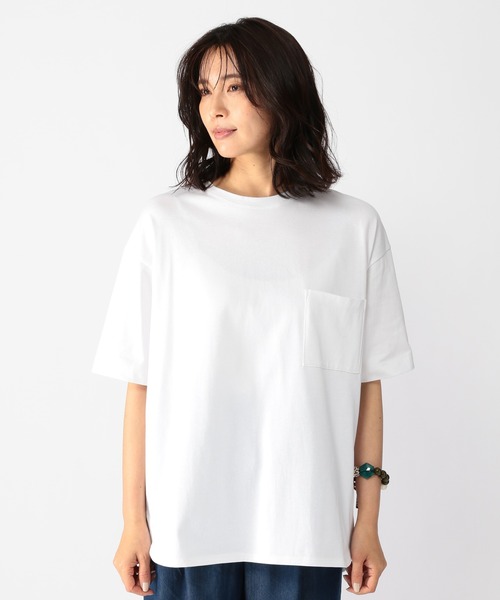 BARNYARDSTORM（バンヤードストーム）の「BARNYARDSTORM / ZIP綿シルクT（Tシャツ/カットソー・レディース・ホワイト/ネイビー/グリーン・0/1/2）」の19枚目の写真