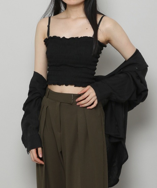 3.3 Field Trip (3.3フィールドトリップ)の「3.3Field Trip/SMOKING TUBETOP 2298317(チューブトップ・レディース・ブラック/アイボリー/カーキ・FREE)」の22枚目の写真