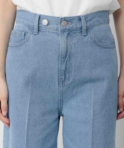 mysty woman（ミスティウーマン）の「デニムバギーパンツ 297060（デニムパンツ・レディース・ホワイト/ライトブルー/ネイビー・FREE）」の17枚目の写真