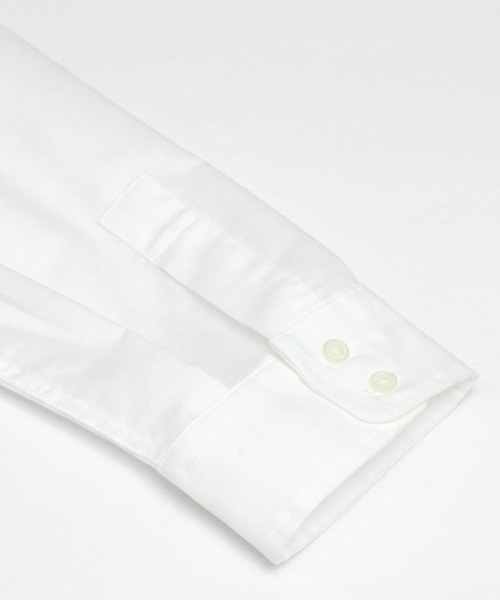 Pitta Re:)(ピッタリ)の「形態安定ノーアイロン ラウンドテール ワイド衿 長袖カジュアルシャツ(シャツ/ブラウス・レディース・ブルー/ホワイト・M/L/LL)」の18枚目の写真