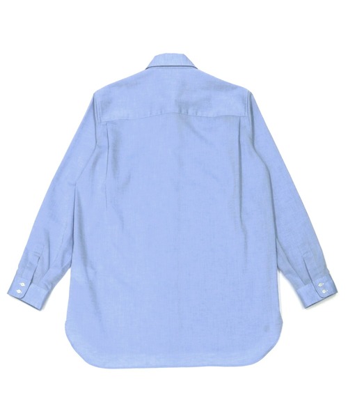 Pitta Re:)(ピッタリ)の「形態安定ノーアイロン ラウンドテール ワイド衿 長袖カジュアルシャツ(シャツ/ブラウス・レディース・ブルー/ホワイト・M/L/LL)」の16枚目の写真