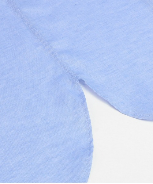 Pitta Re:)(ピッタリ)の「形態安定ノーアイロン ラウンドテール ワイド衿 長袖カジュアルシャツ(シャツ/ブラウス・レディース・ブルー/ホワイト・M/L/LL)」の14枚目の写真