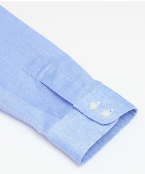 Pitta Re:)(ピッタリ)の「形態安定ノーアイロン ラウンドテール ワイド衿 長袖カジュアルシャツ(シャツ/ブラウス・レディース・ブルー/ホワイト・M/L/LL)」の6枚目の写真