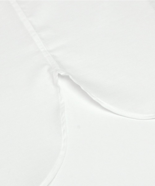 Pitta Re:)(ピッタリ)の「形態安定ノーアイロン ラウンドテール ワイド衿 長袖カジュアルシャツ(シャツ/ブラウス・レディース・ブルー/ホワイト・M/L/LL)」の4枚目の写真