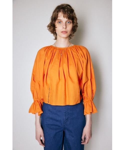 MOUSSY(マウジー)の「2WAY BOLERO シャツ(シャツ/ブラウス・レディース・ブラック/オフホワイト/オレンジ・FREE)」の10枚目の写真