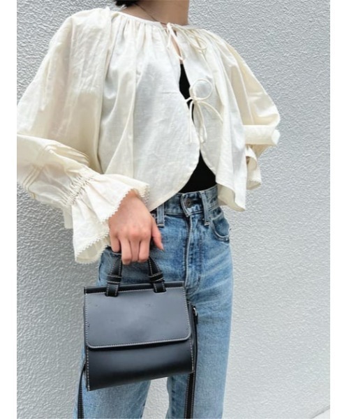 MOUSSY(マウジー)の「2WAY BOLERO シャツ(シャツ/ブラウス・レディース・ブラック/オフホワイト/オレンジ・FREE)」の20枚目の写真