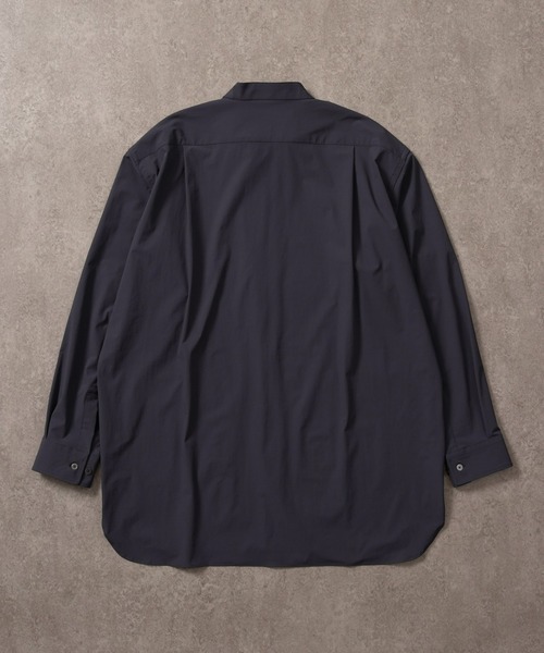 BRICK & SONS(ブリックアンドサンズ)の「CORDURA リラックス バンドカラーシャツ<グレイッシュネイビー>(シャツ/ブラウス・メンズ・ダークネイビー・LL/S/M/L)」の6枚目の写真