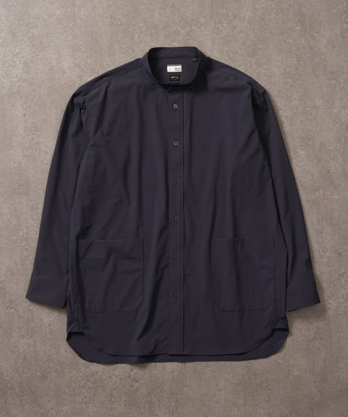 BRICK & SONS(ブリックアンドサンズ)の「CORDURA リラックス バンドカラーシャツ<グレイッシュネイビー>(シャツ/ブラウス・メンズ・ダークネイビー・LL/S/M/L)」の20枚目の写真