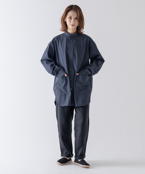 BRICK & SONS(ブリックアンドサンズ)の「CORDURA リラックス バンドカラーシャツ<グレイッシュネイビー>(シャツ/ブラウス・メンズ・ダークネイビー・LL/S/M/L)」の17枚目の写真