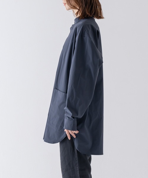 BRICK & SONS(ブリックアンドサンズ)の「CORDURA リラックス バンドカラーシャツ<グレイッシュネイビー>(シャツ/ブラウス・メンズ・ダークネイビー・LL/S/M/L)」の18枚目の写真