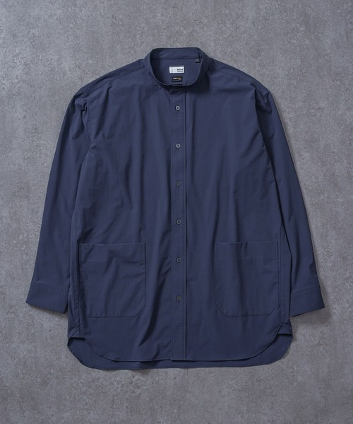 BRICK & SONS(ブリックアンドサンズ)の「CORDURA リラックス バンドカラーシャツ<グレイッシュネイビー>(シャツ/ブラウス・メンズ・ダークネイビー・LL/S/M/L)」の21枚目の写真