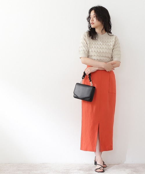 N.（N. Natural Beauty Basic）（エヌエヌナチュラルビューティーベーシック）の「◆ウェーブパターンニット（ニット/セーター・レディース・オフホワイト/ピンク/ブルー・MEDIUM）」の8枚目の写真