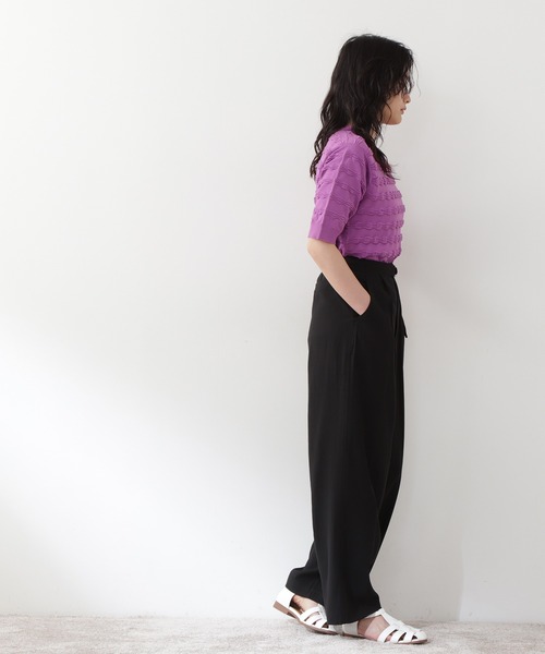 N.（N. Natural Beauty Basic）（エヌエヌナチュラルビューティーベーシック）の「◆ウェーブパターンニット（ニット/セーター・レディース・オフホワイト/ピンク/ブルー・MEDIUM）」の10枚目の写真