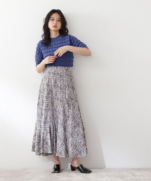 N.（N. Natural Beauty Basic）（エヌエヌナチュラルビューティーベーシック）の「◆ウェーブパターンニット（ニット/セーター・レディース・オフホワイト/ピンク/ブルー・MEDIUM）」の5枚目の写真