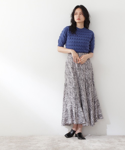 N.（N. Natural Beauty Basic）（エヌエヌナチュラルビューティーベーシック）の「◆ウェーブパターンニット（ニット/セーター・レディース・オフホワイト/ピンク/ブルー・MEDIUM）」の11枚目の写真