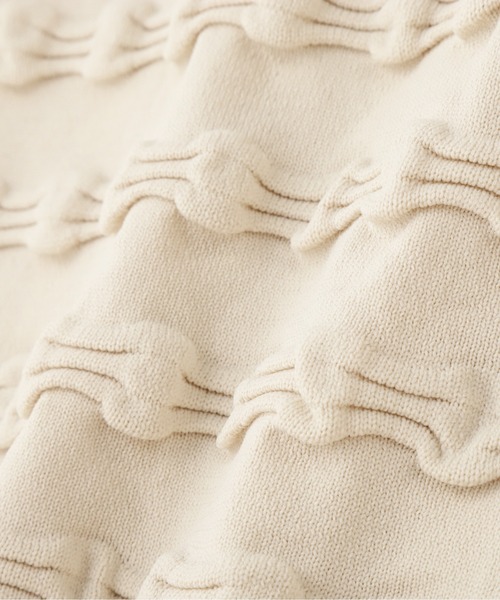 N.（N. Natural Beauty Basic）（エヌエヌナチュラルビューティーベーシック）の「◆ウェーブパターンニット（ニット/セーター・レディース・オフホワイト/ピンク/ブルー・MEDIUM）」の14枚目の写真