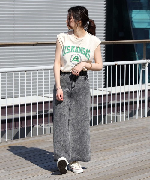 Lee（リー）の「【Lee】ノースリカレッジプリントＴシャツ（Tシャツ/カットソー・レディース・ホワイト・M/L）」の3枚目の写真