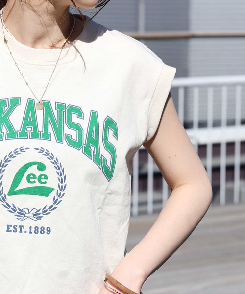 Lee（リー）の「【Lee】ノースリカレッジプリントＴシャツ（Tシャツ/カットソー・レディース・ホワイト・M/L）」の8枚目の写真