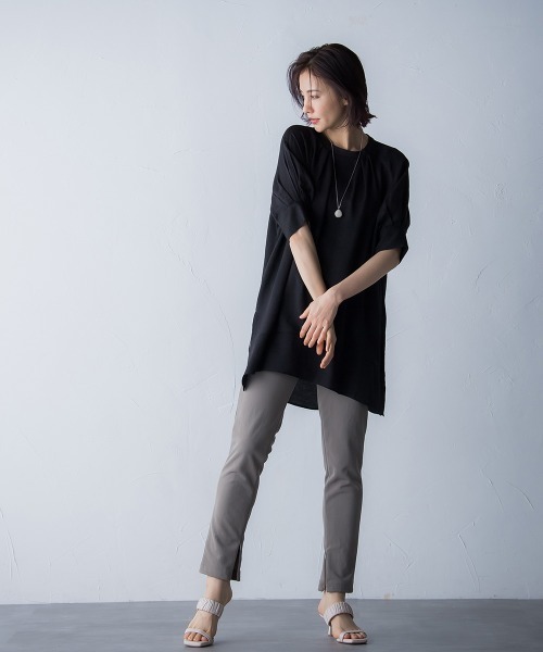 LAUTREAMONT(ロートレアモン)の「【WEB別注】ONOPOLYレギンスパンツ(スラックス・レディース・ブラック/カーキ・7号/9号/11号)」の21枚目の写真