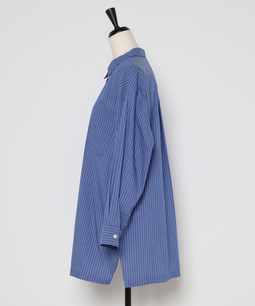 Bonjour Sagan（ボンジュールサガン）の「ストライプルーズシャツ（シャツ/ブラウス・レディース・ホワイト/ネイビー/ブルー・FREE）」の10枚目の写真