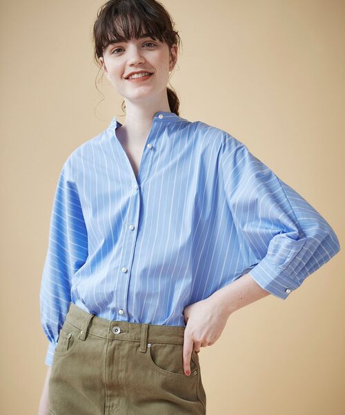 le.coeur blanc（ルクールブラン）の「パールボタンドルマンシャツ（シャツ/ブラウス・レディース・ホワイト系その他/ブルー系その他3/ブルー系その他4・38）」の8枚目の写真