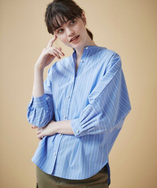 le.coeur blanc（ルクールブラン）の「パールボタンドルマンシャツ（シャツ/ブラウス・レディース・ホワイト系その他/ブルー系その他3/ブルー系その他4・38）」の4枚目の写真