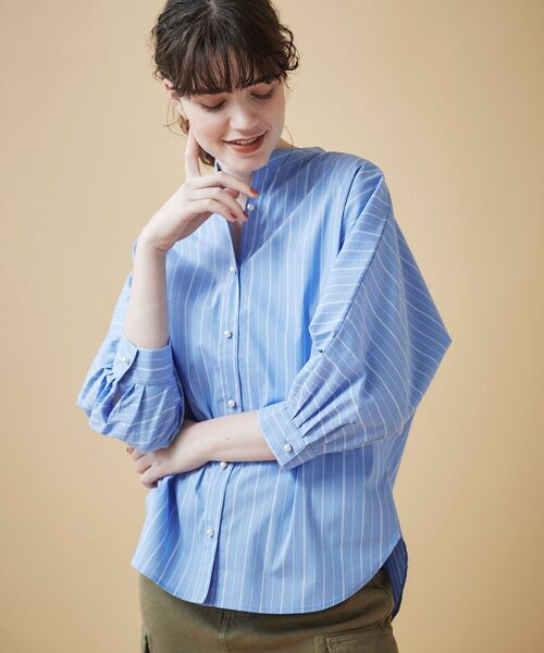 le.coeur blanc（ルクールブラン）の「パールボタンドルマンシャツ（シャツ/ブラウス・レディース・ホワイト系その他/ブルー系その他3/ブルー系その他4・38）」の9枚目の写真