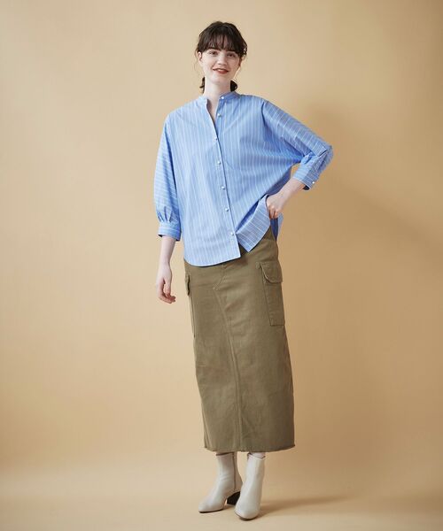 le.coeur blanc（ルクールブラン）の「パールボタンドルマンシャツ（シャツ/ブラウス・レディース・ホワイト系その他/ブルー系その他3/ブルー系その他4・38）」の5枚目の写真