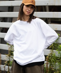 Blue Standard | 【BLUE STANDARD/ブルースタンダード】ZEROSTAIN ゼロステイン 汗染みの目立ちにくいTシャツ UVカット 撥水性 ビッグシルエット フェイクレイヤードロンT(Tシャツ/カットソー)