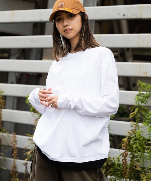 Blue Standard （ブルースタンダード）の「【BLUE STANDARD/ブルースタンダード】ZEROSTAIN ゼロステイン 汗染みの目立ちにくいTシャツ UVカット　撥水性　ビッグシルエット　フェイクレイヤードロンT（Tシャツ/カットソー・メンズ・ホワイト/ブラック/ベージュ/オリーブ/ブルー/ダークブルー・MEDIUM/LARGE/X-LARGE）」の9枚目の写真