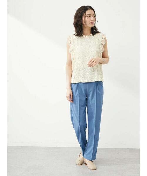 Petit fleur(プチフルール)の「・Petit Fleur 総レースノースリプルオーバー(シャツ/ブラウス・レディース・ブラック/オフホワイト/ブルー/アイボリー・FREE)」の9枚目の写真