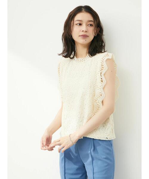 Petit fleur(プチフルール)の「・Petit Fleur 総レースノースリプルオーバー(シャツ/ブラウス・レディース・ブラック/オフホワイト/ブルー/アイボリー・FREE)」の12枚目の写真