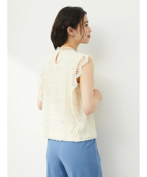 Petit fleur(プチフルール)の「・Petit Fleur 総レースノースリプルオーバー(シャツ/ブラウス・レディース・ブラック/オフホワイト/ブルー/アイボリー・FREE)」の14枚目の写真