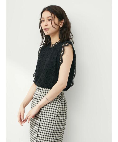 Petit fleur(プチフルール)の「・Petit Fleur 総レースノースリプルオーバー(シャツ/ブラウス・レディース・ブラック/オフホワイト/ブルー/アイボリー・FREE)」の21枚目の写真