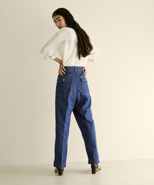 AMERICANA（アメリカーナ）の「【Americana for SALON】[ご好評につき追加決定！]別注ユーティリティーパンツ（デニムパンツ・レディース・ブルー系その他4・S/M）」の5枚目の写真